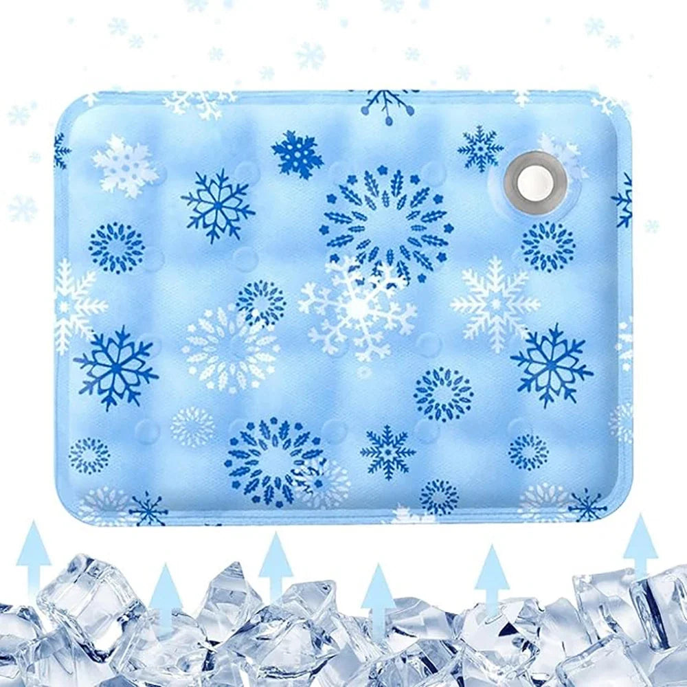 Pet Cooling Dog Mat for Cat Ice Gel Self Added Water Dog Cold Bed Mat Portable Durable Pet Ice Cushion For Small Big Dogs