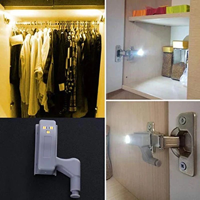 LED Inner Hinge Lamp Under Cabinet Lights Universal Wardrobe Cupboard Sensor Light for Bedroom Kitchen Closet Night Lamp 1-10pcs