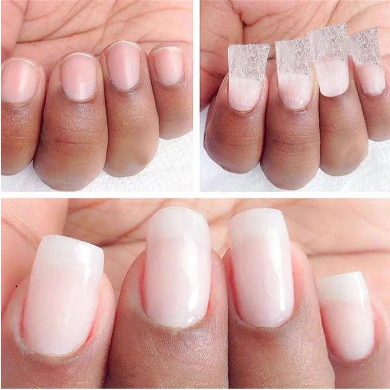 10/20pcs Silk Fiberglass for Nail Extension Form Non-Woven Silks UV Gel Building Fiber French Acrylic DIY Manicure Accessory