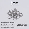 200Pcs Stainless Steel Open Jump Rings for Jewelry Making Supplies DIY Double Loops Split Rings Connectors For Jewelry Findings