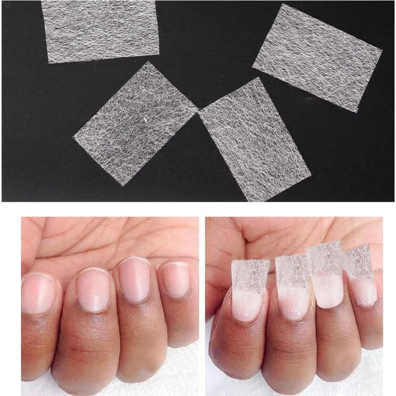 10/20pcs Silk Fiberglass for Nail Extension Form Non-Woven Silks UV Gel Building Fiber French Acrylic DIY Manicure Accessory