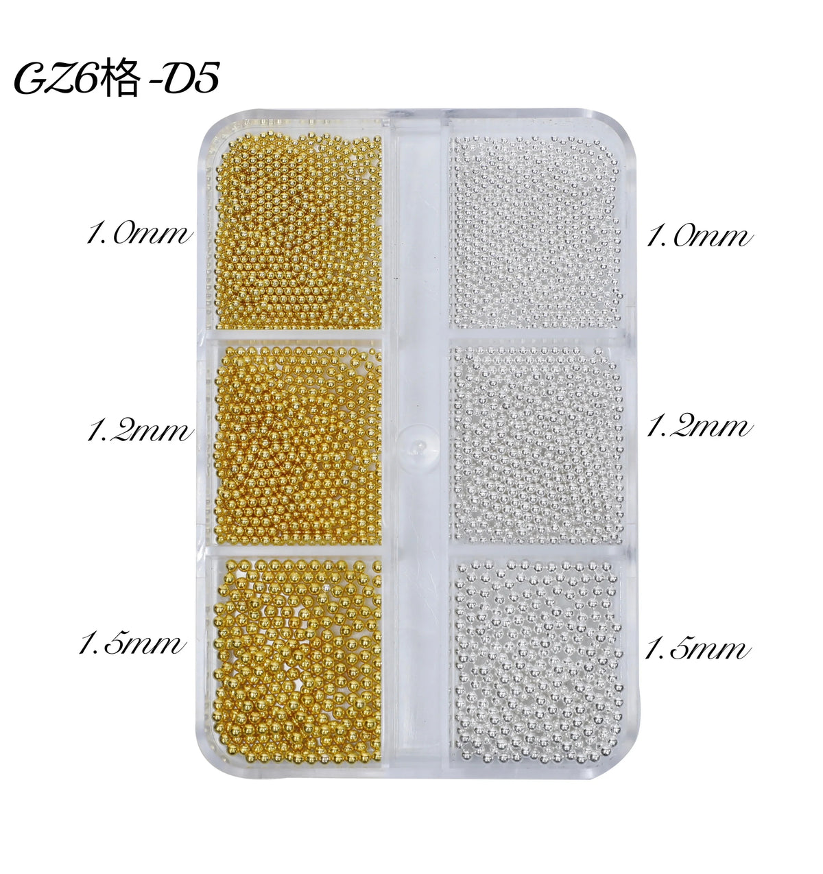 6 Grids 3D Caviar Metal Beads Charms Christmas Nail Decore Accesorios Supplies for Professionals Nail Equipment Manicure NEW HOT