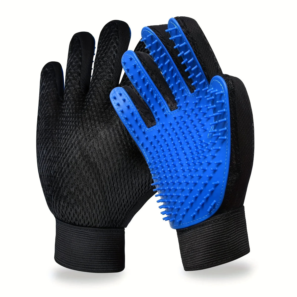 Pet Grooming Gloves 2pcs | Silicone Hair Removal and Massage Gloves, Handheld Hair Remover for Cats and Dogs