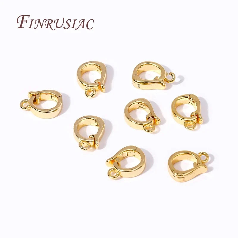 18K Gold Plated Bails For Pendants,Charms Clasps Connector For Jewelry Making Supplies,Hinged Necklace Enhancer,Jewelry Findings