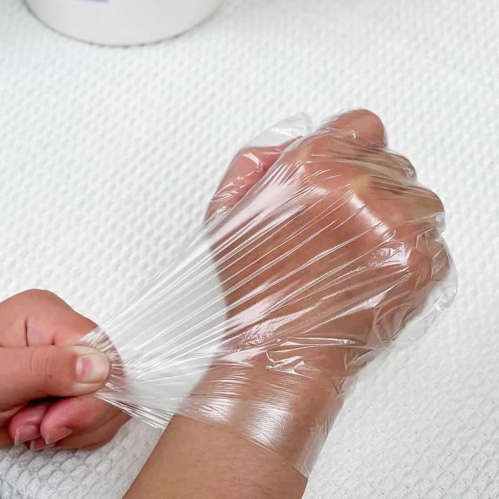 50/200Pcs Disposable PE Gloves Food Grade Transparent Plastic Gloves For Cooking Kitchen Restaurant Cleaning Household Food Safe