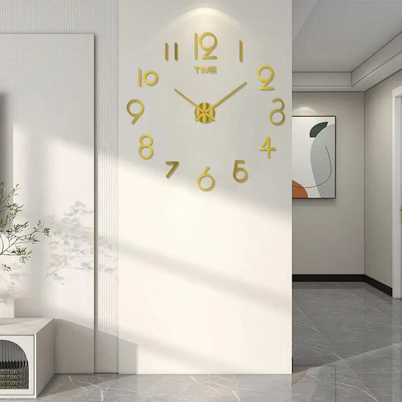 -2026 Modern Design Large Wall Clock 3D DIY Quartz Acrylic Mirror Stickers Living Room Home Decor