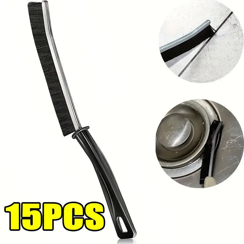Hard-Bristled Crevice Cleaning Brush Gap Cleaning Brush Tool All-Around Stiff Angled Bristles for Bathroom Kitchen Cleaning Tool