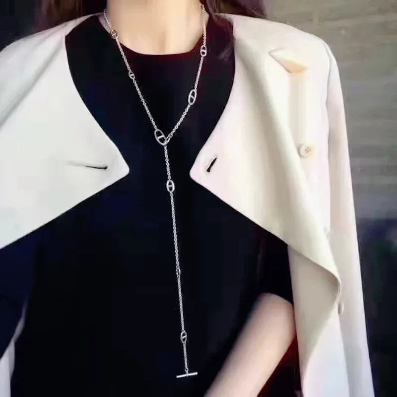 2026 Hot Sale Stainless Steel Couple Necklace Multi Function Fashionable Multi Layer Bracelet Same Style Gothic Jewelry Necklace For Women And Men Trendy Durable Ornament For Daily Wear And Special Occasions