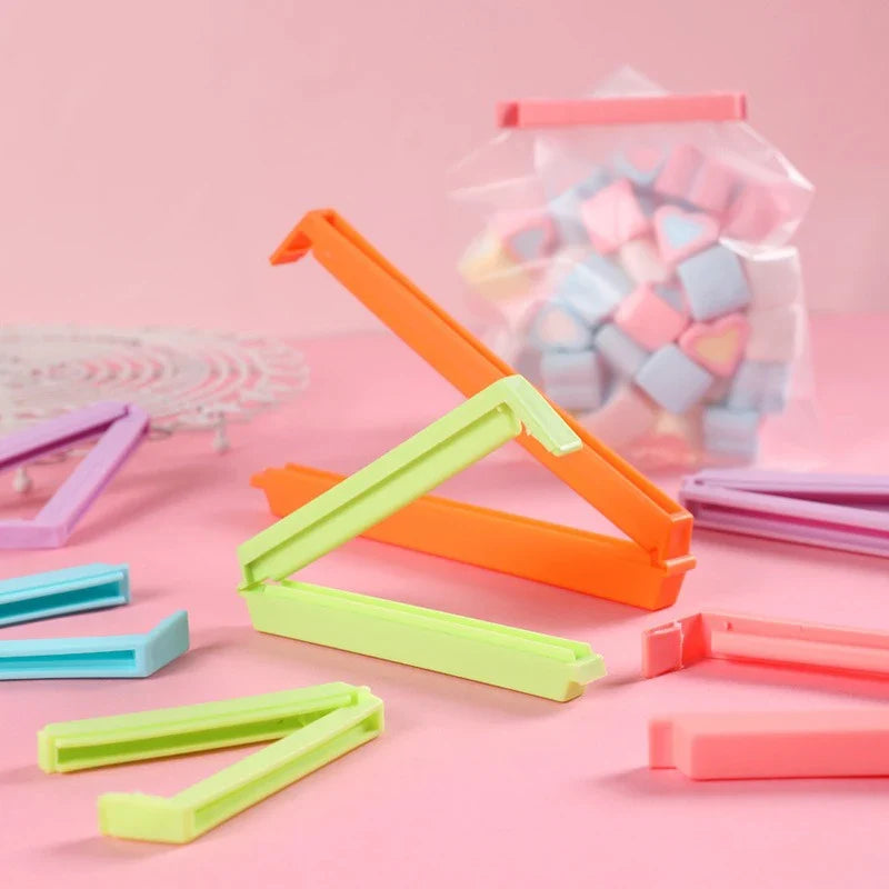 Portable Kitchen Storage Food Saver Clip Sealing Bag Clip Sealer Clamp Plastic Tool Freezer Bag Clips Kitchen Accessory DJ003