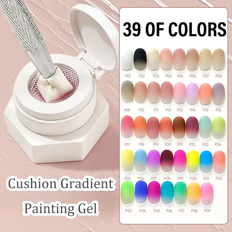 Nail Air Cushion Patting Gel, No Wash High Saturation Solid Color Gradient Shading, Offline Nail Salon Specific UV Nail Polish