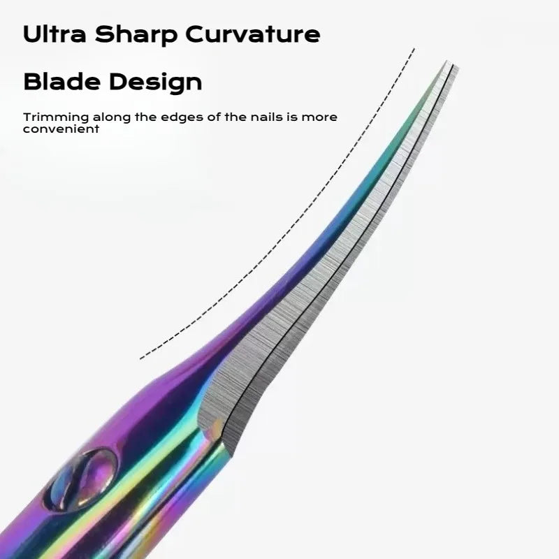Stainless Steel Manicure Scissors Nail Care Handle Cuticle Nipper Dead Skin Removal Scissors Beauty Tool Nail Art Beauty Scissor