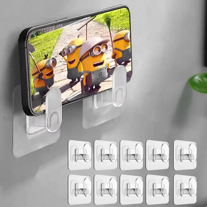 5/10PC Self Adhesive Wall Hooks Strong Sticky Transparent Traceless Kitchen Bedroom Wall Hook Storage Holders Wholesale