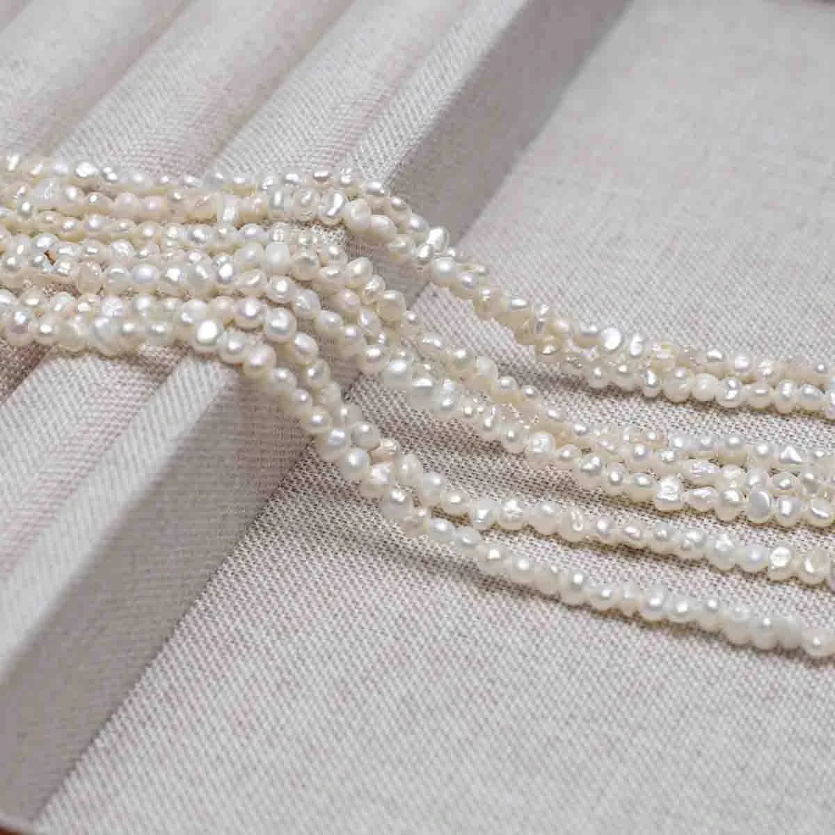 3-4mm Irregular Shape Natural Freshwater Pearl Loose Beads for Jewelry Making Supplies DIY Women Necklace Bracelet Accessories