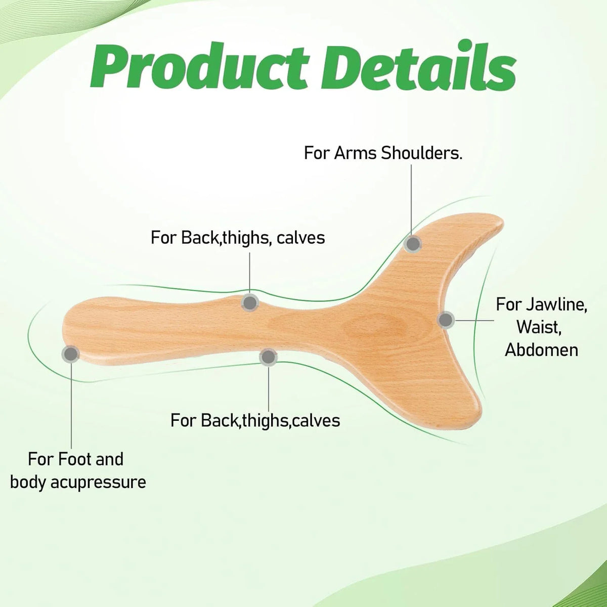 Wooden Gua Sha Wood Massage Tools,Wooden Back Massager, Body Massage Tool Paddle Gua Sha Tool