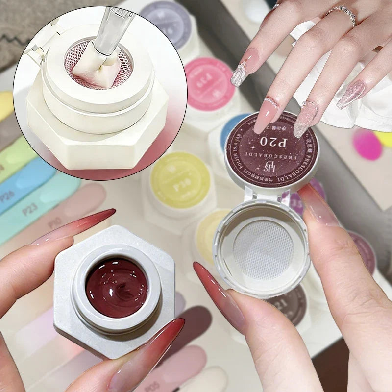 Nail Air Cushion Patting Gel, No Wash High Saturation Solid Color Gradient Shading, Offline Nail Salon Specific UV Nail Polish