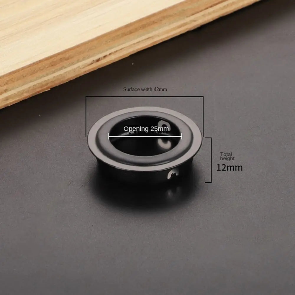 35mm Round Recessed Door Handle Invisible Stainless Steel Sliding Door Pull Wardrobe Cupboard Knob Modern Furniture Hardware