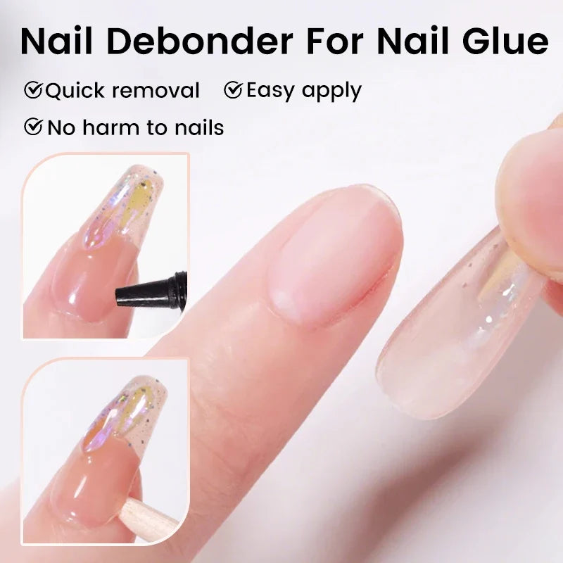 UR SUGAR 10g Nail Tips Glue Gel For False Nail No Need Lamp Cured Long Lasting Adhesion DIY Nail Glue Remover Dissolve Nail Tool