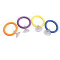4PCS/SET Suction Cup Fish Training Ring Colorful Fish Tail Toy Betta Training Circle Waterproof Fish Tank Decorative Ring