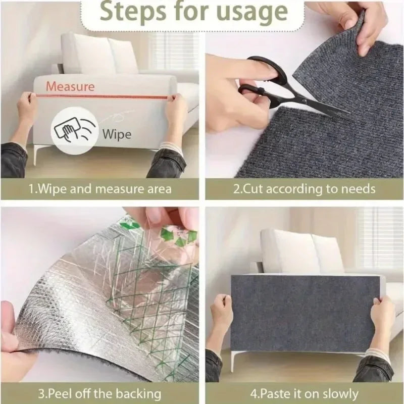 Self-Adhesive Anti Cat Scratch Sofa DIY Cats Scratch Protection Paws Sharpen Trimmable  Carpet Cats Scratch Board ﻿Roll Shipment