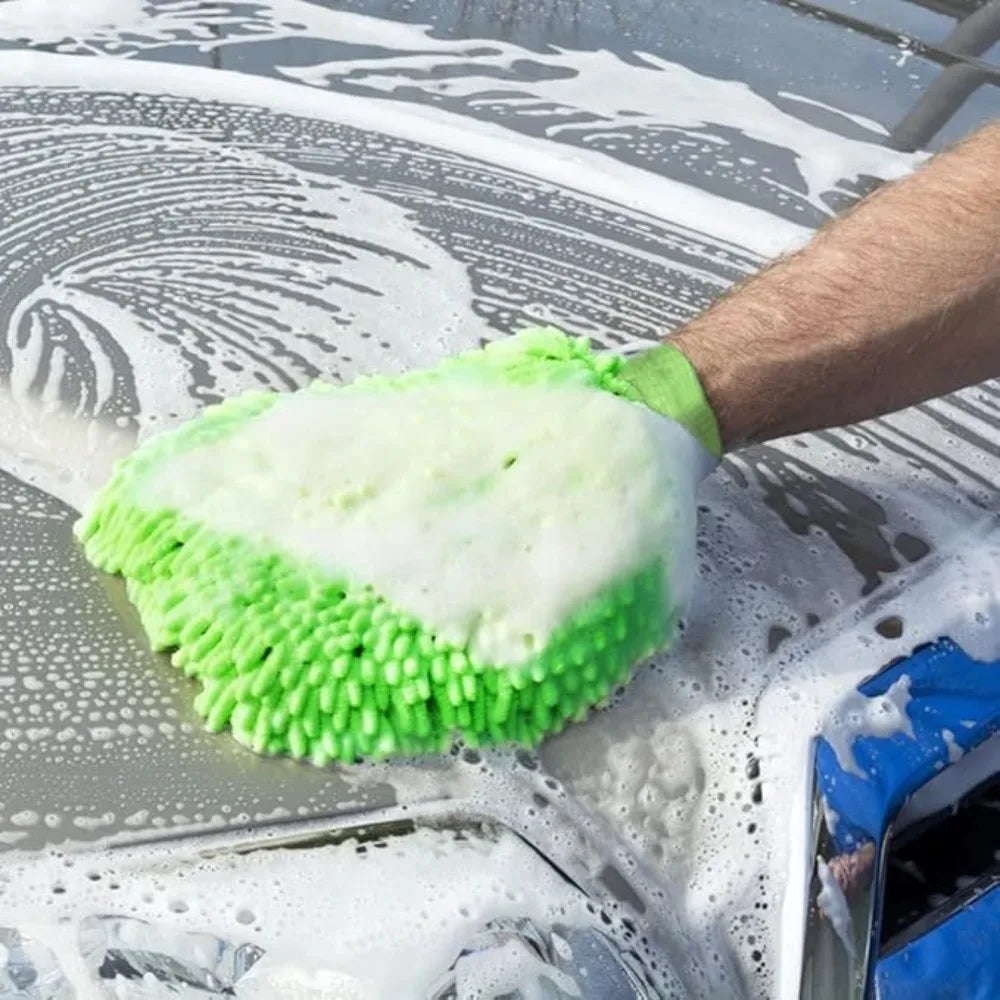1-10Pcs Double Sided Chenille Auto Gloves Microfiber Cleaning Gloves Cleaning Windows Car Wash Kit for Cleaning Cars, Trucks