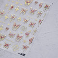 Jelly Nail Stickers Shiny Charming Butterfly Self Adhesive Nail Art Stickers Ribbon Butterfly Nails 3D Decorations Stickers DIY