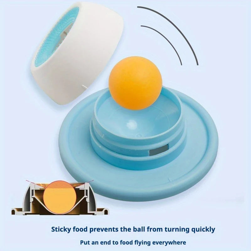 Cat Slow Feeder Bowl with Non-Slip Base Licking Mat & Chew-Proof Puzzle Toy for Boredom Relief and Fun Interactive Play