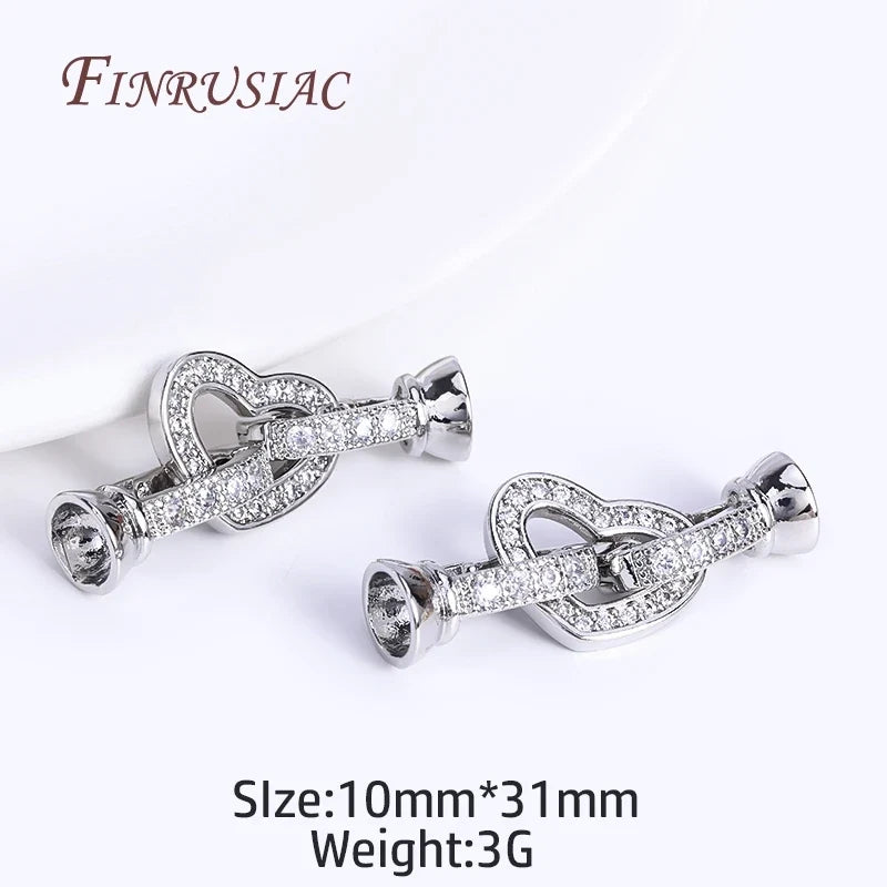 Fasteners For Bracelets Accessories 18K Real Gold Plated Connectors For Jewelry DIY Jewelry Making Supplies,Clasp For Jewelry