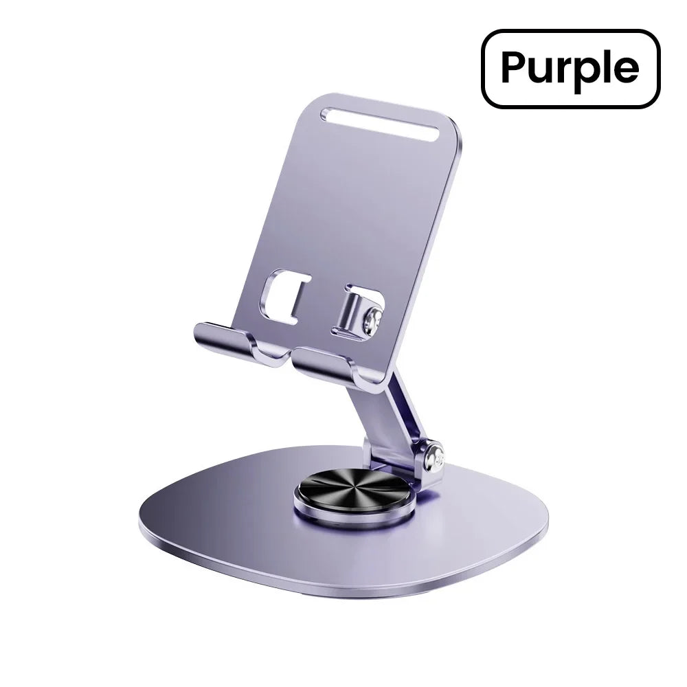 Foldable Mobile Phone Stand 360 Rotation Desktop Holder For iPad iPhone 15 14 13 Pro Samsung Tablet Cell Phone Portable Bracket