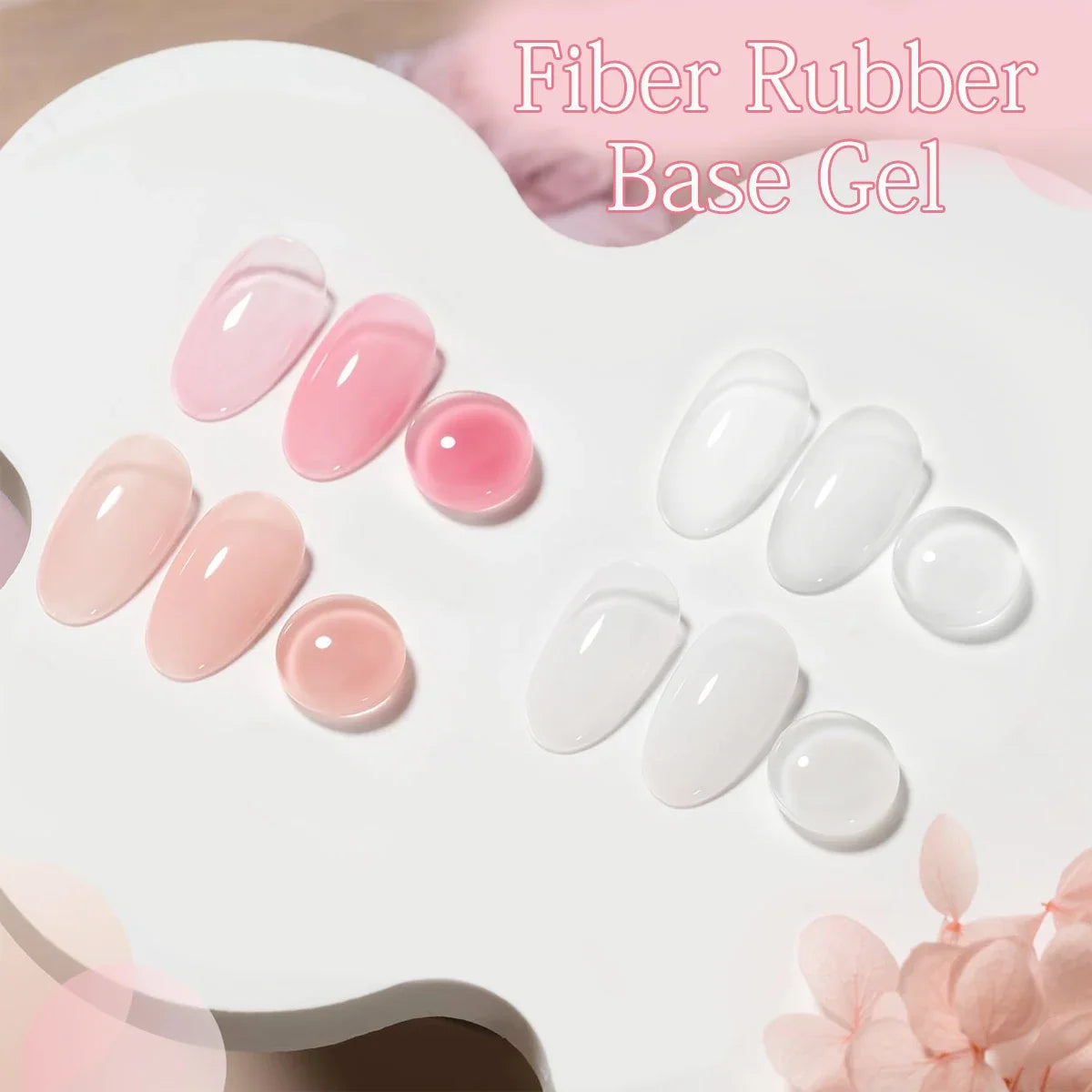 Groillim Hypoallergenic Fiber Base Gel - Fast-Curing Nail Gel, Formaldehyde-Free, Transparent Activator, Removable, Suitable for
