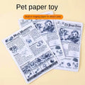 1-Piece Pet Sniffing Black and White Crinkle Paper Toy for Cats and Dogs, Interactive and Bite-Resistant Newspaper Sound Toy, Self-Entertainment and Boredom-Relief Gadget