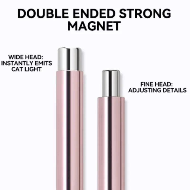 Nail Art Nail Magnetic Stick Cat Eye Magnetic Ball Aluminum Handle Cylindrical UV Gel Magnet Tools Double End Nail Design Tools