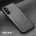 Luxury Leather Case For Samsung S26 S25 S24 S23 Ultra S25 FE A17 A16 A57 A56 A37 A36 5G Cover With Metal Plate Support Car Hold