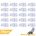 20 Pack String Fairy Lights 30Led 3M Silver Copper Wire Battery Powered Decorations Lights For Wedding Party Christmas Decor