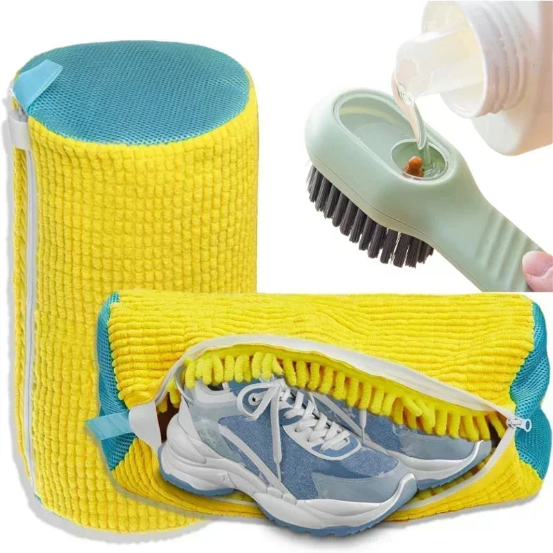 Shoe Washing Bag for Machine Laundry Mesh Protector Prevent Sneaker Deformation Damage Sports Shoes Cleaner Lazy Wash Gear