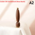 Mini Lotus Seedpod Brass Bead Wood Facial Gua Sha Eye Facial Point Massager Relaxatiow Meridians Acupoint Massage Tool"