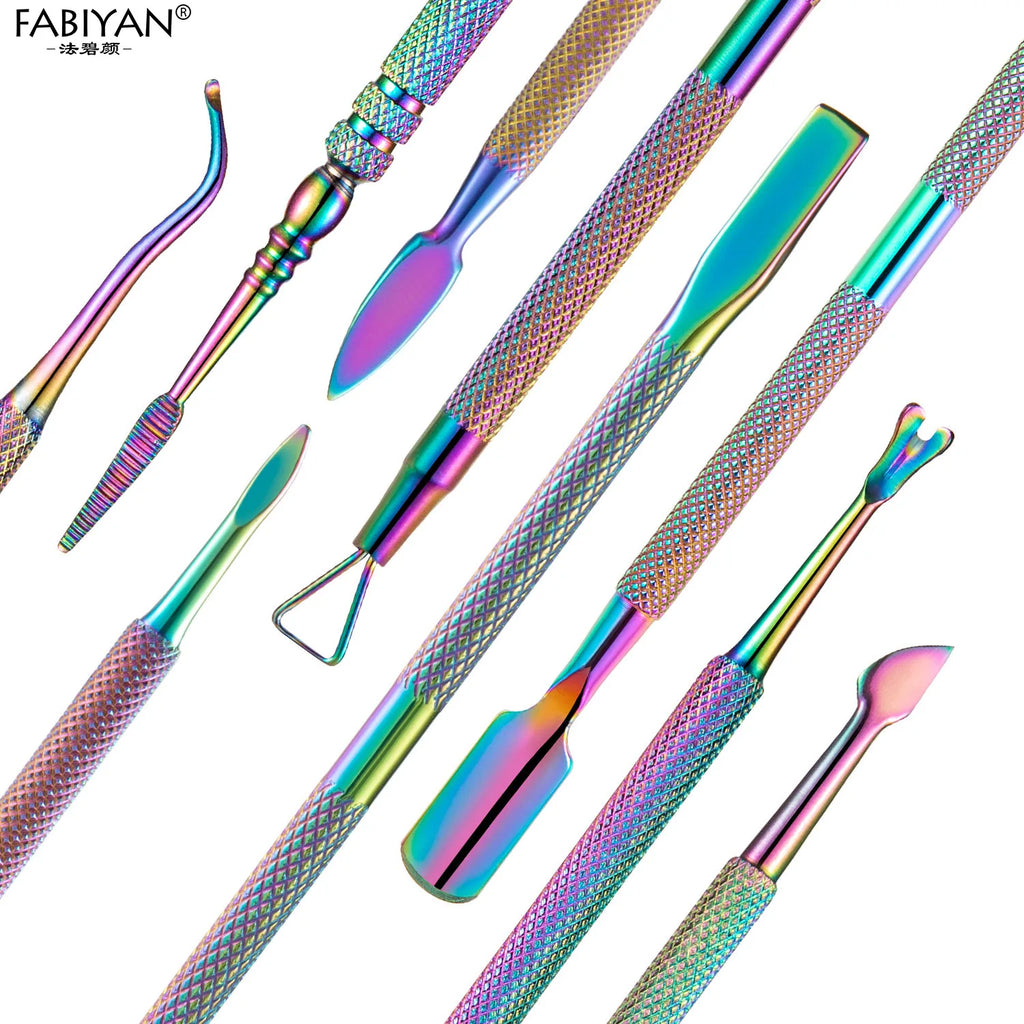 1pcs Stainless Steel Cuticle Pusher Dead Skin Push Remover For Pedicure Manicure Nail Art Cleaner Care Tool