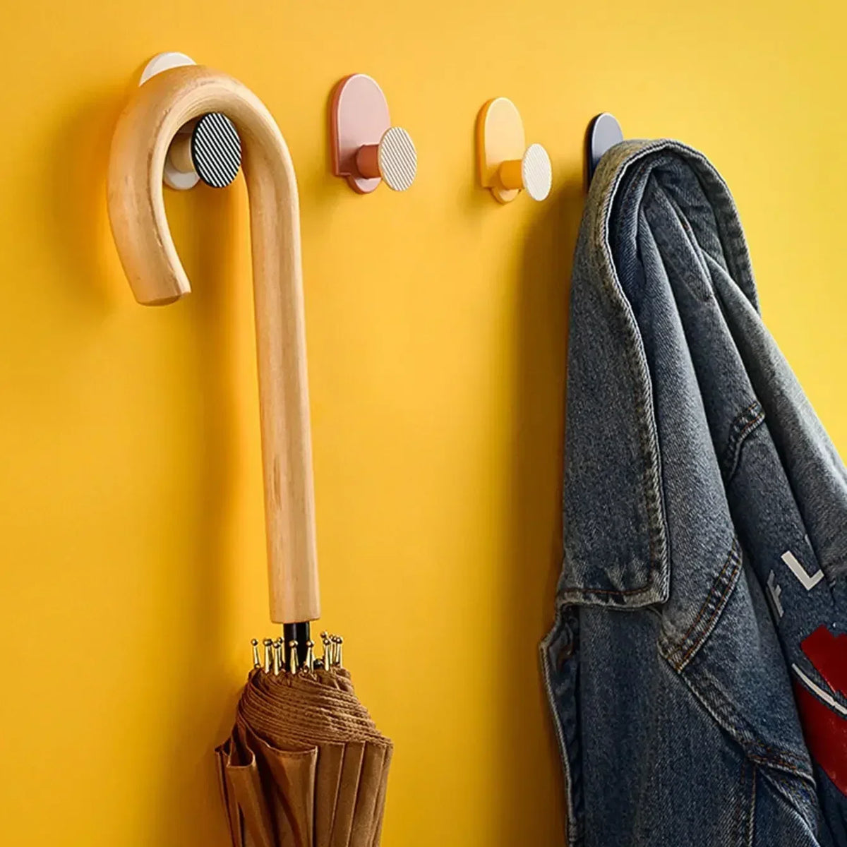 Heavy Duty Adhesive Wall Hooks No Tools Needed Hangers for Bathroom, Kitchen & Bedroom Organization