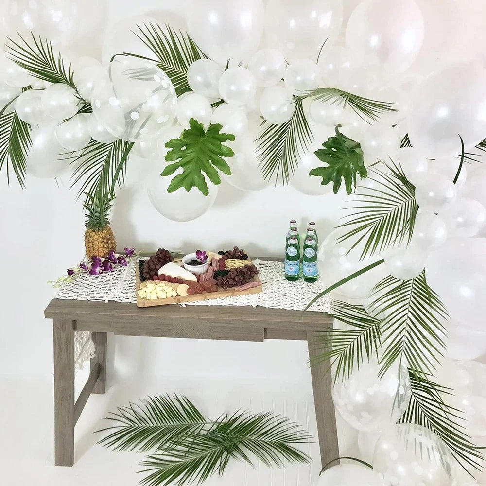5/15Pcs Artificial Plants Tropical Palm Tree Leaves Home Garden Decoration Accessories Photography Props Festival Wedding Supply