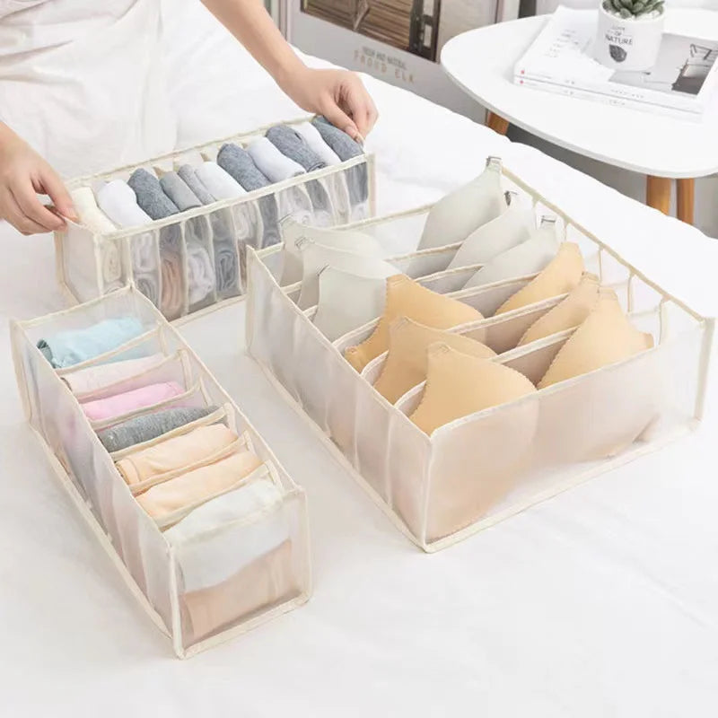 Mesh Sock Organizer,Lingerie Organizer,Foldable Multi-functional Wardrobe Organizer,Household Compartmentalized Drawer Organizer
