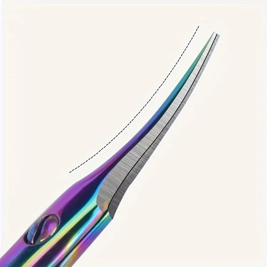 Cuticle Scissors Trimmer for Manicure and Pedicure Curve Blade Precise Pointed Tip Grooming Kit for Nail Art Extra Fine Cuticle