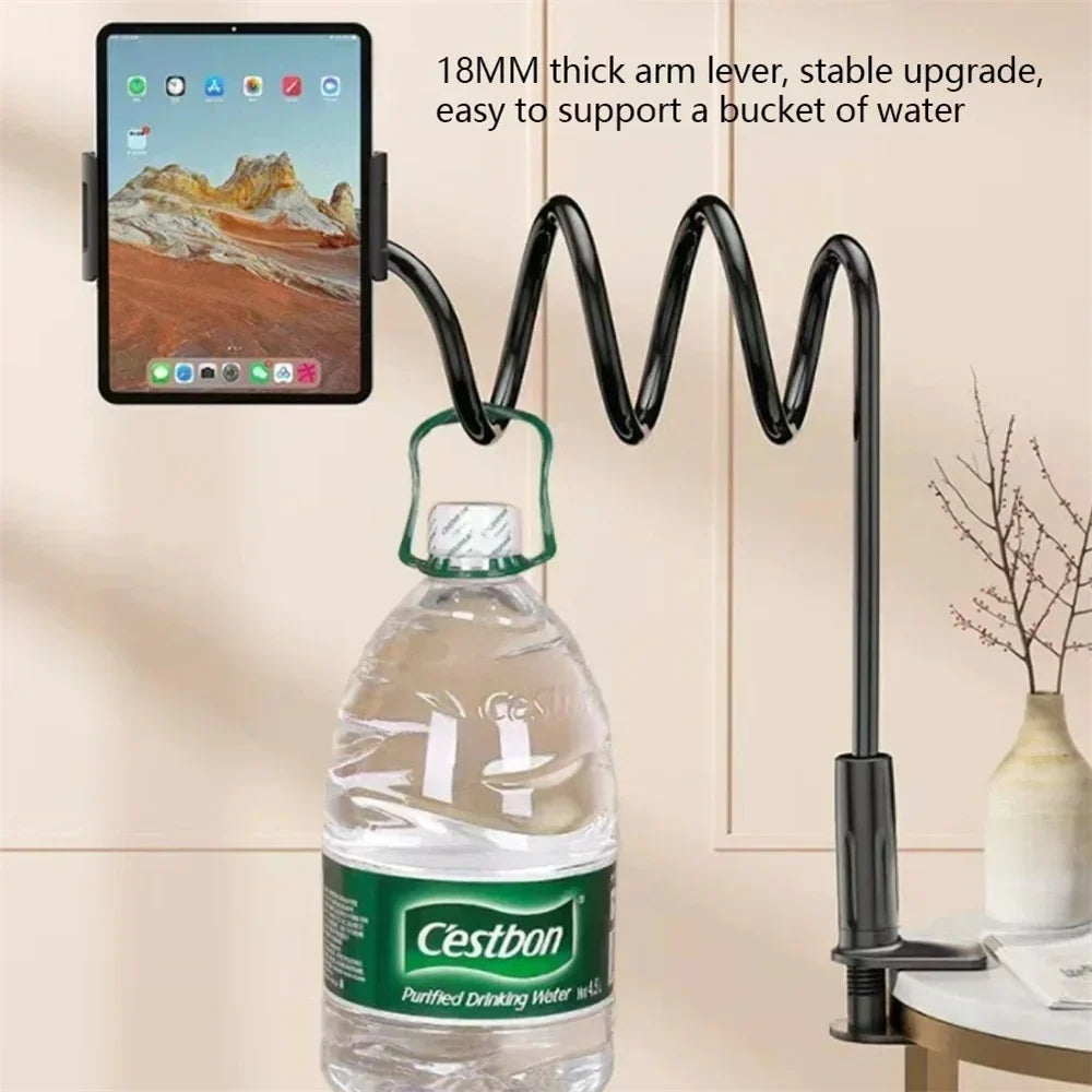 360° Rotatable Long Arm Lazy Universal Phone Holder for Smartphone Stand Anti-Slip Mount Bracket for Bedroom Living Room Desktop
