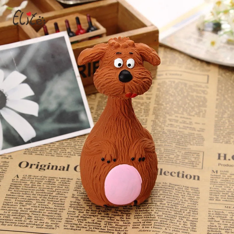 Dog Voice Toy Cartoon Shape Teddy Fadou Teeth Grinding Cleaning Plaything Rubber Anti Bite Training Pets Dogs Toys Pet Supplies