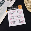 3D Rhinestone Bright Face Stickers Women Glitter Diamond Temporary Stickers DIY Party Jewels Diamonds Decoration Decals