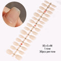 30Pcs Nude Color Fake Nail Fashion Press On Quick Extension Matte Wearable False Nails Natural Multi-Style Full Cover Nail Tips