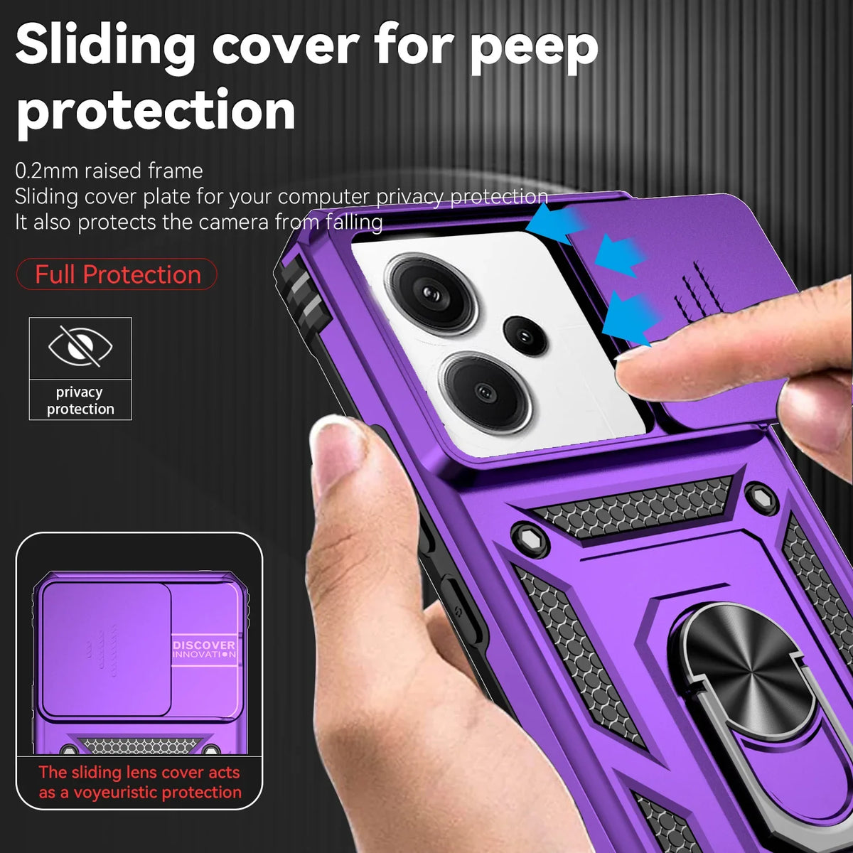For Xiaomi 13T 12T 11T 15T 14T Pro 5G Lite Case Car Magnetic Ring Holder Armor Coque For Redmi 12 13C 12C 11A Lens Protect Cover