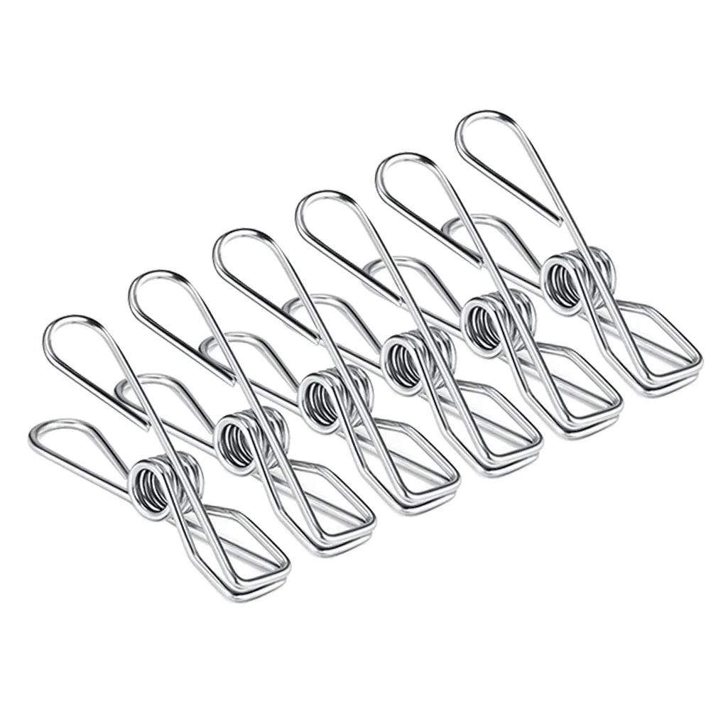 Clothespins Stainless Steel Clips Clothes Pegs Household Washing Hang Laundry Metal Home Storage Tool 10/20/40Pcs Clothes Pegs
