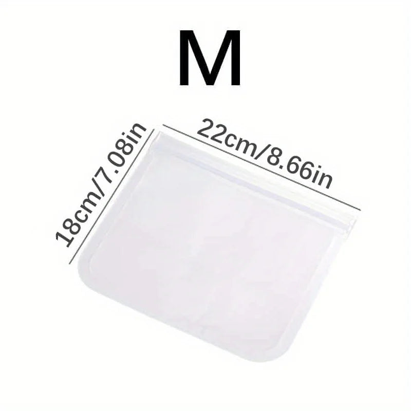 10 Packs Dishwasher Safe Reusable Bags, Leakproof, BPA Free, Reusable Food Storage Bags for Lunch, Marinate, Freeze, Travel