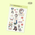1/5 Pcs Rou Li 2 Character Stickers Gouben Hand Account Material DIY Phone Case Goupan iPad Decoration Korea Wholesale