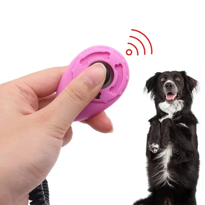 Pet Training Clicker with Wrist Strap, Adjustable Sound Clicker, Portable Keychain Training Tool for Dogs Cats Birds Horses