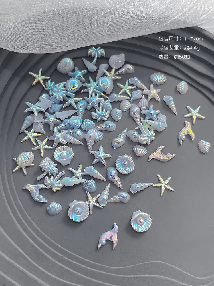 New Matte Frosted Blue Tears Nail Art Charms Oval Water Drop Diamond Nail 3D Decorations  7Styles Nail Art Accessories DIY Parts